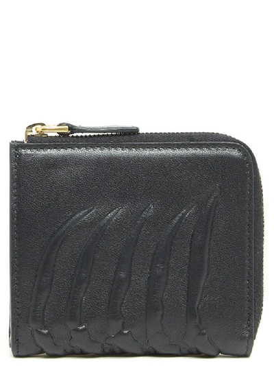 Shop Alexander Mcqueen Rib Cage Wallet In Black