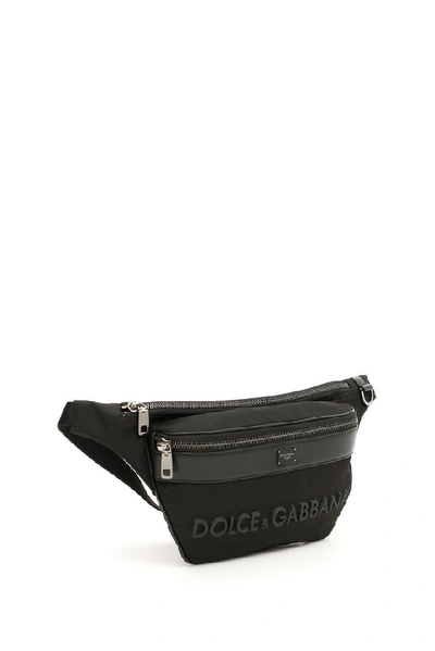 Shop Dolce & Gabbana Logo Belt Bag In Black