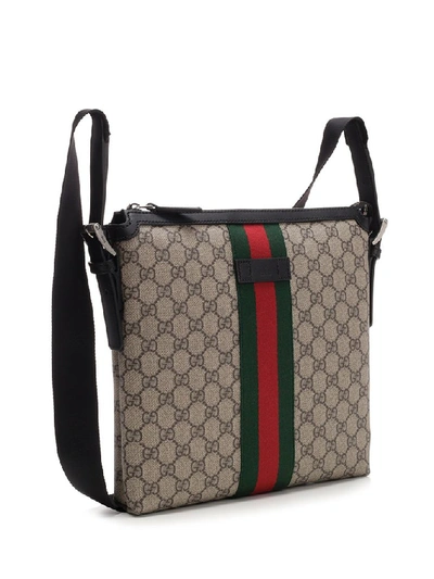 Shop Gucci Web Gg Supreme Bag In Beige