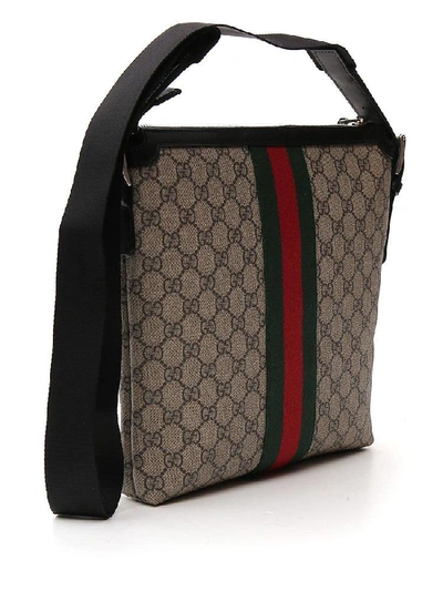 Shop Gucci Web Gg Supreme Bag In Beige
