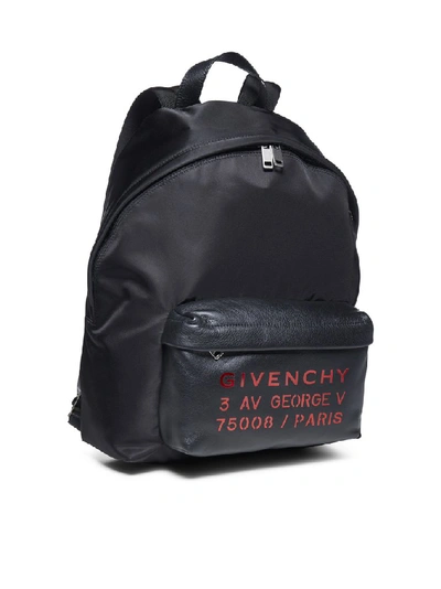 Shop Givenchy Logo Print Backpack In Black