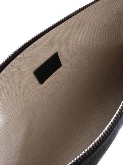 Shop Gucci Logo Printed Clutch Bag In Black