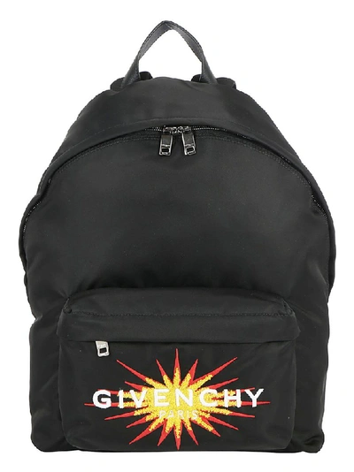 Shop Givenchy Logo Embroidered Backpack In Black