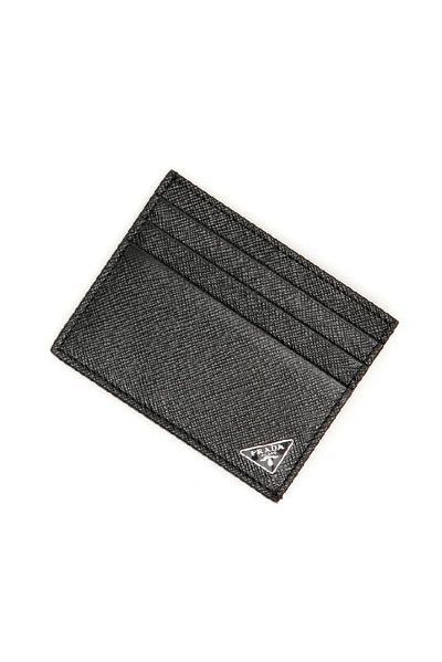 Shop Prada Classic Logo Cardholder In Black