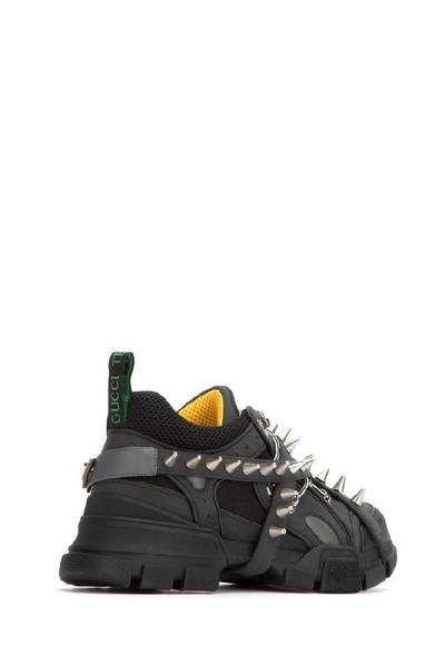 Shop Gucci Flashtrek Spike Detail Sneakers In Black