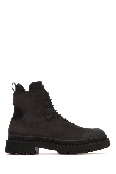 Shop Ferragamo Salvatore  Lace Up Ankle Boots In Black