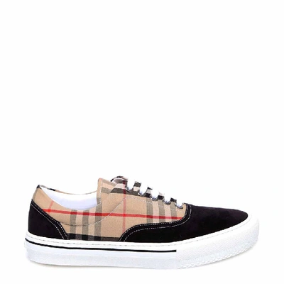 Shop Burberry Vintage Check Lace Up Sneakers In Multi