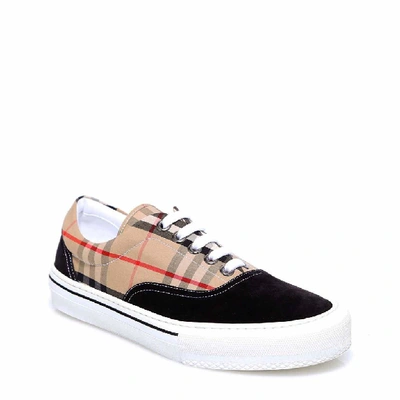 Shop Burberry Vintage Check Lace Up Sneakers In Multi