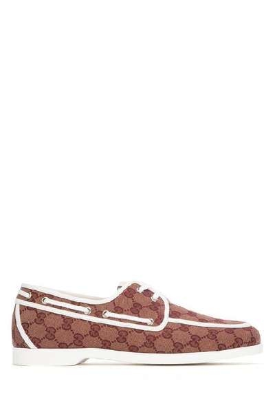 Gucci Original Gg Canvas Boat Shoes In 8368 Gg Beige