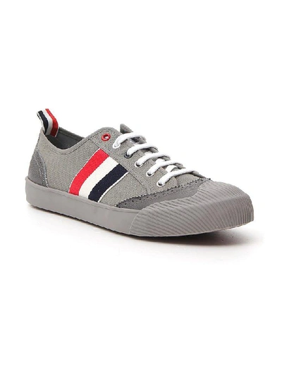 Shop Thom Browne Low Top Sneakers In Grey