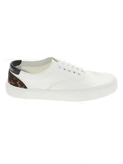 Shop Saint Laurent Animalier Detailed Low In White