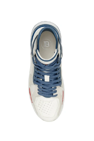 Shop Balmain B-ball High Top Sneakers In Multi