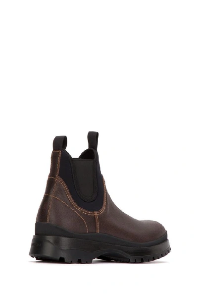 Shop Prada Brixxen Slip On Boots In Brown