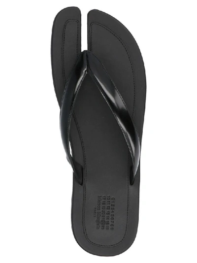 Shop Maison Margiela Tabi Flip In Black