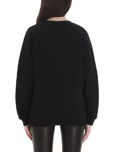 Shop Balmain Logo Sweatshirt In Black