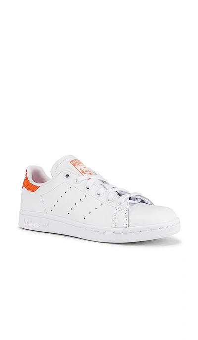 Shop Adidas Originals Stan Smith In White, Coral & White