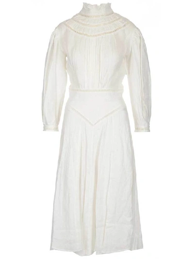 Shop Isabel Marant Étoile Albane Asymmetric Midi Dress In White