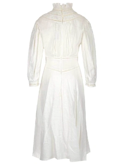 Shop Isabel Marant Étoile Albane Asymmetric Midi Dress In White