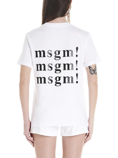 Shop Msgm Logo T In White