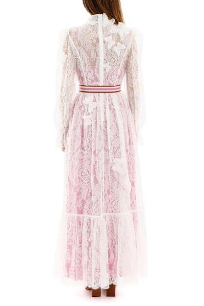 Shop Zimmermann Butterfly Embroidered Lace Maxi Dress In Multi