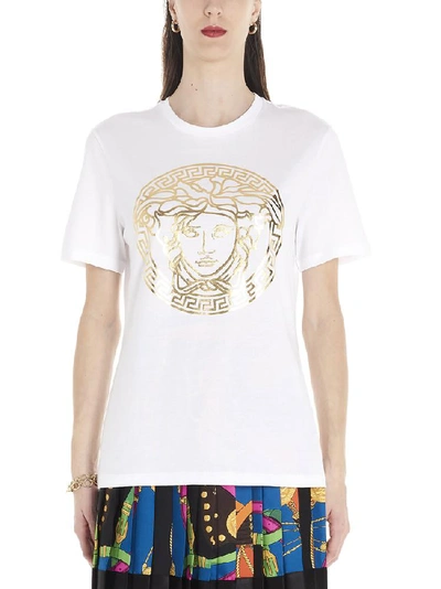 Shop Versace Medusa Printed T In White