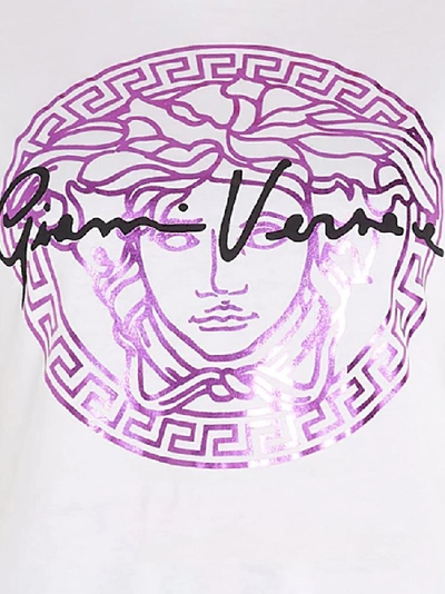 Shop Versace Medusa Signature Printed T In White