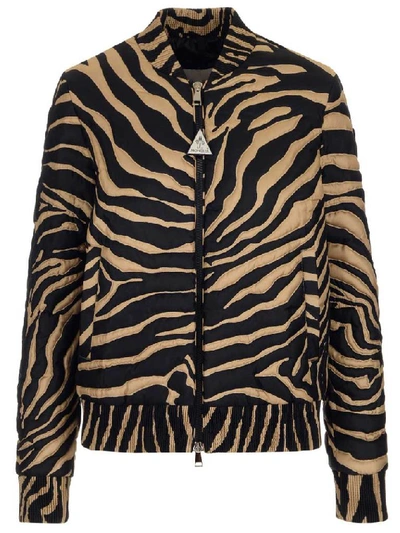 Shop Moncler Animalier Printed Bomber Jacket In Multi