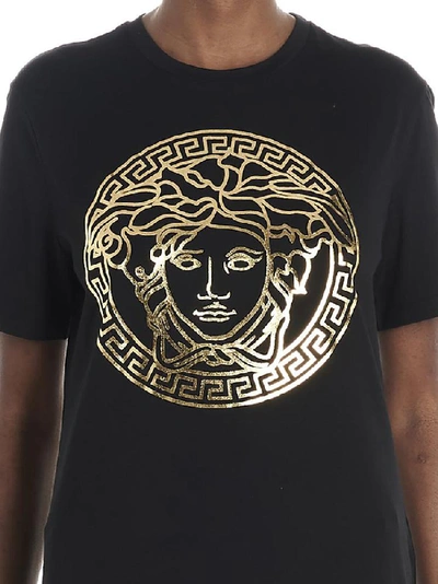 Shop Versace Medusa Printed T In Black