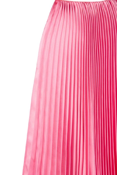 Shop Marni Pleated Colour Block Skirt In Pink