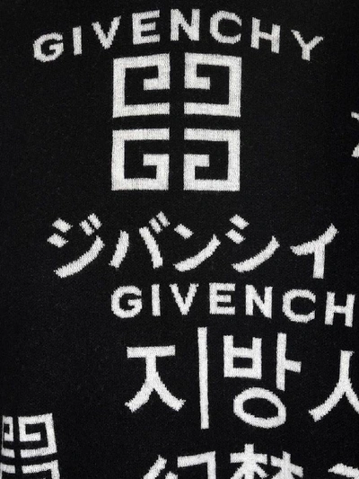 Shop Givenchy Oversized Logo Knitted Sweater In Black