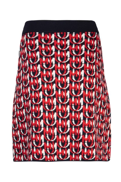 Shop Miu Miu All Over Logo Skirt In F0124