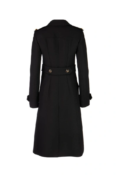 Shop Dolce & Gabbana Double Breasted Coat In Black