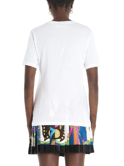 Shop Versace Logo Printed V In White