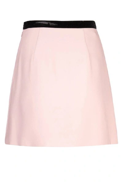 Shop Miu Miu Sequinned Straight Skirt In F0442