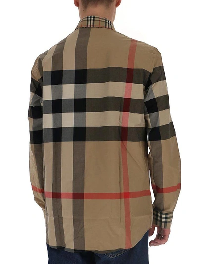 Shop Burberry Check Patchwork Shirt In Multi