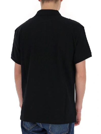 Shop Moschino Teddy Patch Polo Shirt In Black