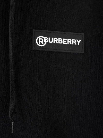 Shop Burberry Zipped Vintage Check Detail Hoodie In Black