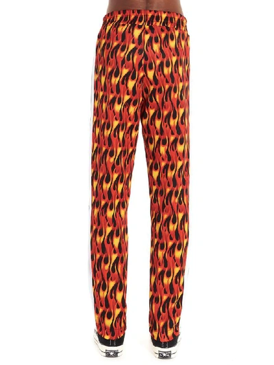 Shop Palm Angels Flames Printed Track Pants In Multi