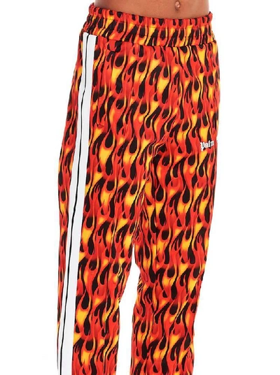 Shop Palm Angels Flames Printed Track Pants In Multi