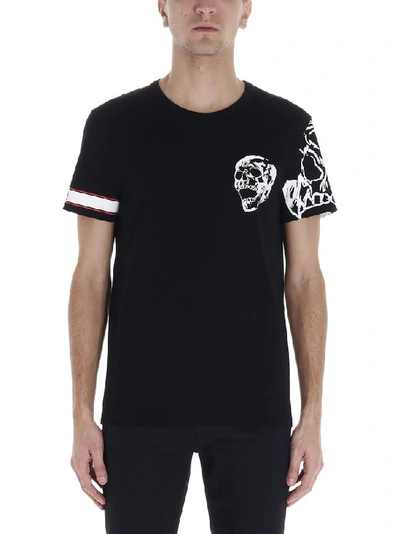 Shop Alexander Mcqueen Skull Print T-shirt In Black