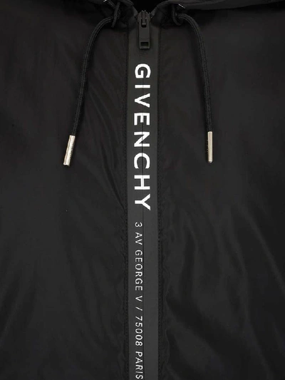Shop Givenchy Logo Zipped Windbreaker In Black
