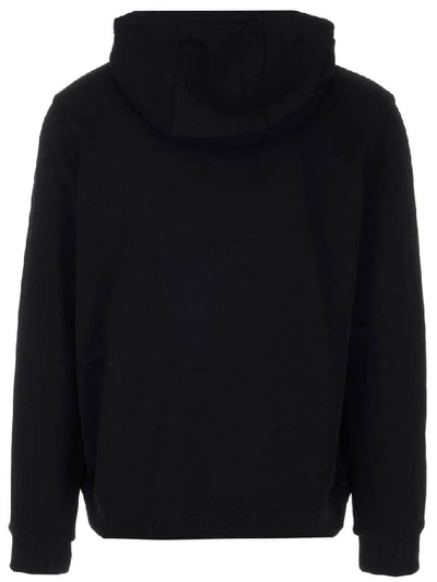 Shop Burberry Logo Print Hoodie In Black