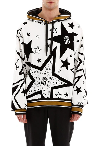 Shop Dolce & Gabbana Star Print Hoodie In Multi