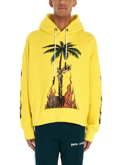 Yellow palm angels discount hoodie