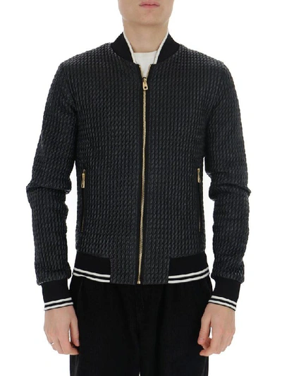 Dolce & Gabbana Quilted Bomber Jacket In Black | ModeSens