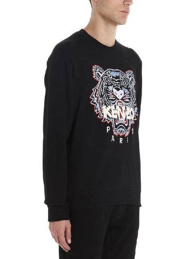 Shop Kenzo Embroidered Tiger Sweatshirt In Black