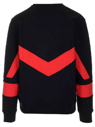 Shop Givenchy Logo Contrast Panelled Sweater In Black
