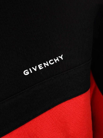 Shop Givenchy Logo Contrast Panelled Sweater In Black