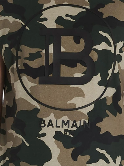 Shop Balmain Camouflage T In Multi
