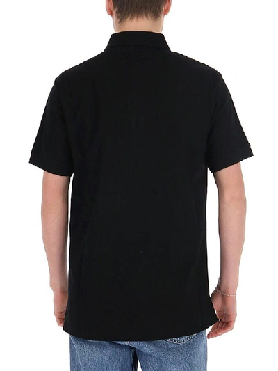 Shop Burberry Logo Polo Shirt In Black